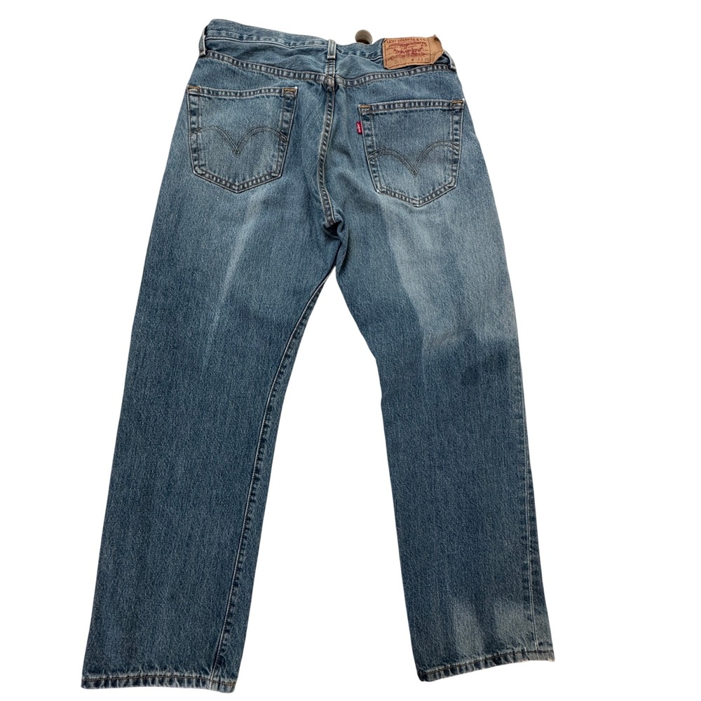 Vintage Levi's 501 Jeans 32x30 Blue Straight Leg Button Fly Retro Grunge Rugged - Picture 2 of 15